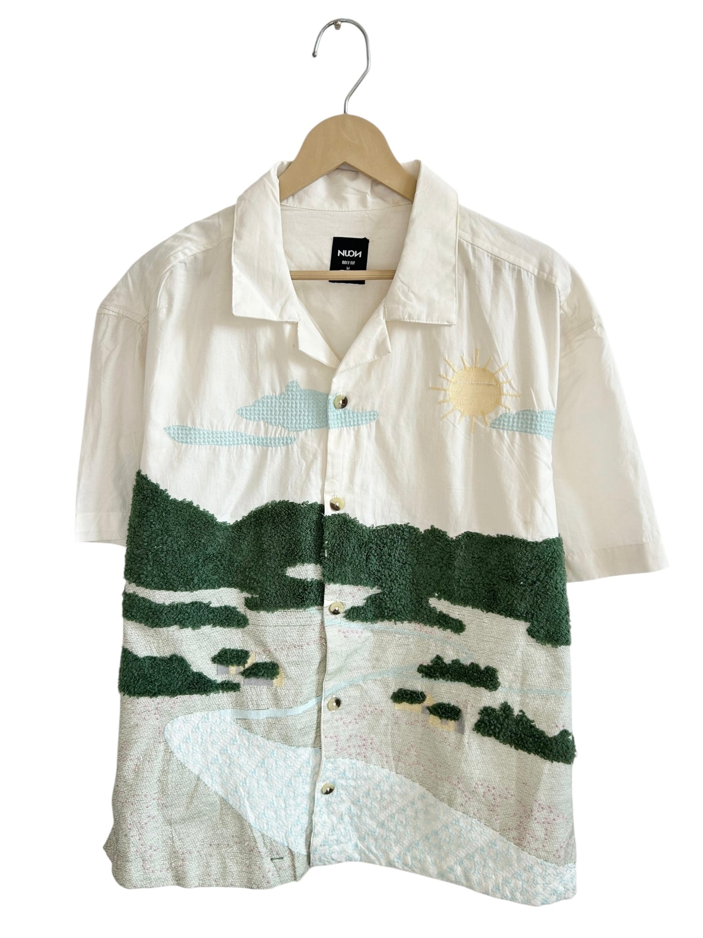 Cotton Embroidered 3-d textured Shirt