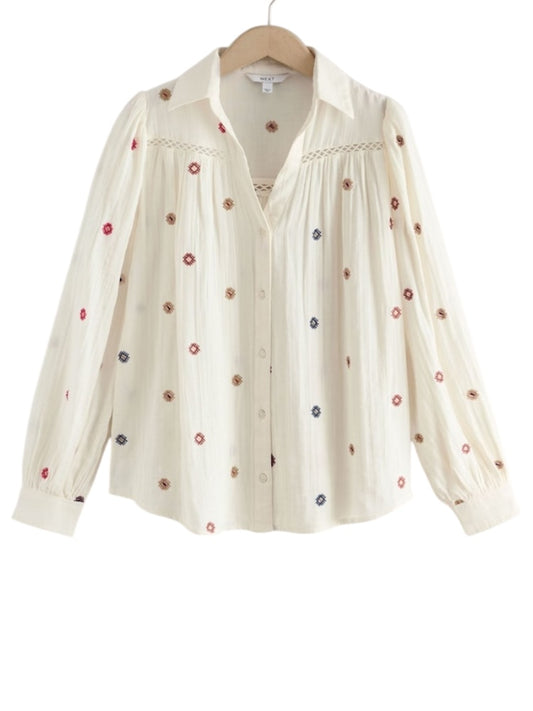 NEXT Cotton Embroidered Top
