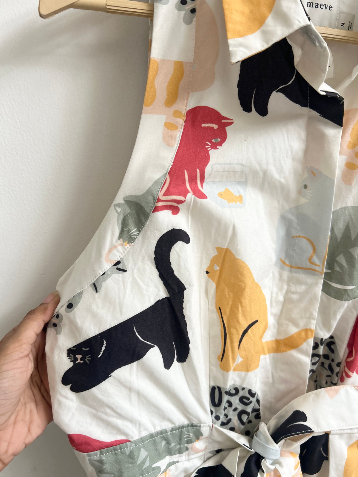 Cat Printed Dress: 38”