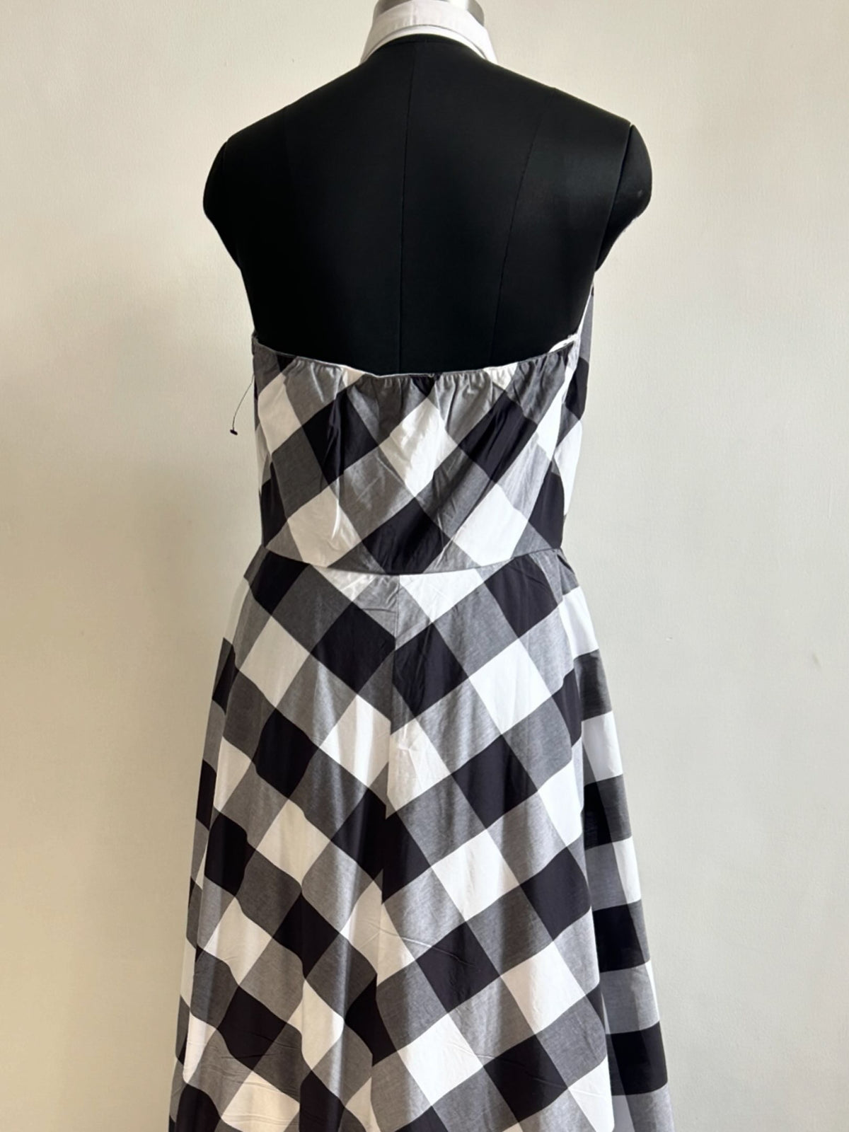 Checkered Halterneck Dress