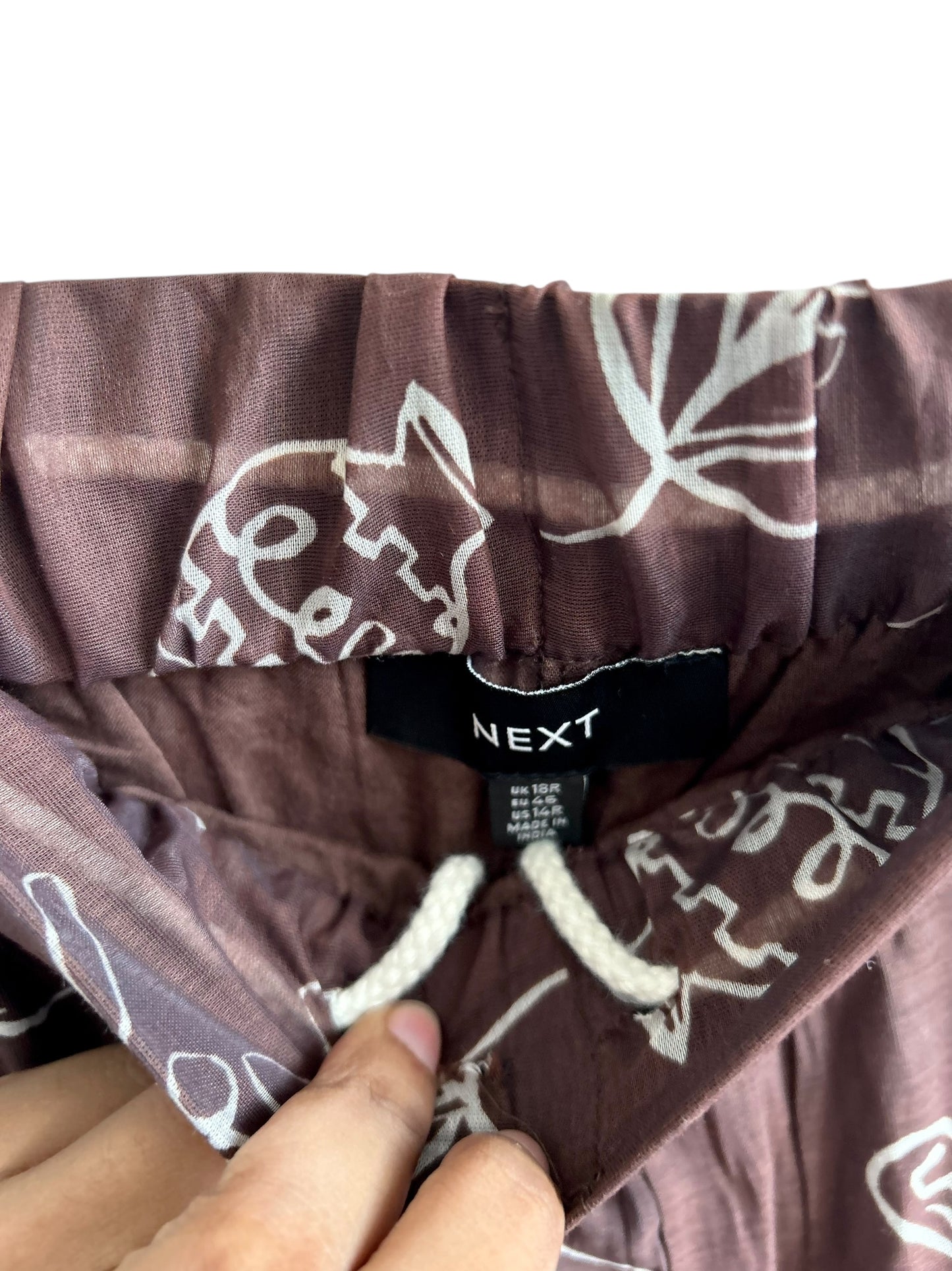 NEXT Greek Print Co Ord Set: Brown