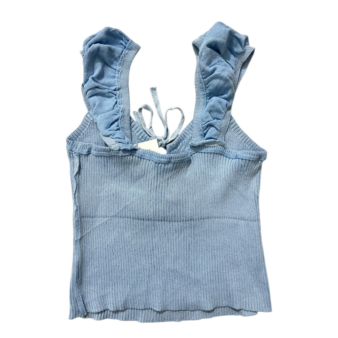 Blue Ribbed Top