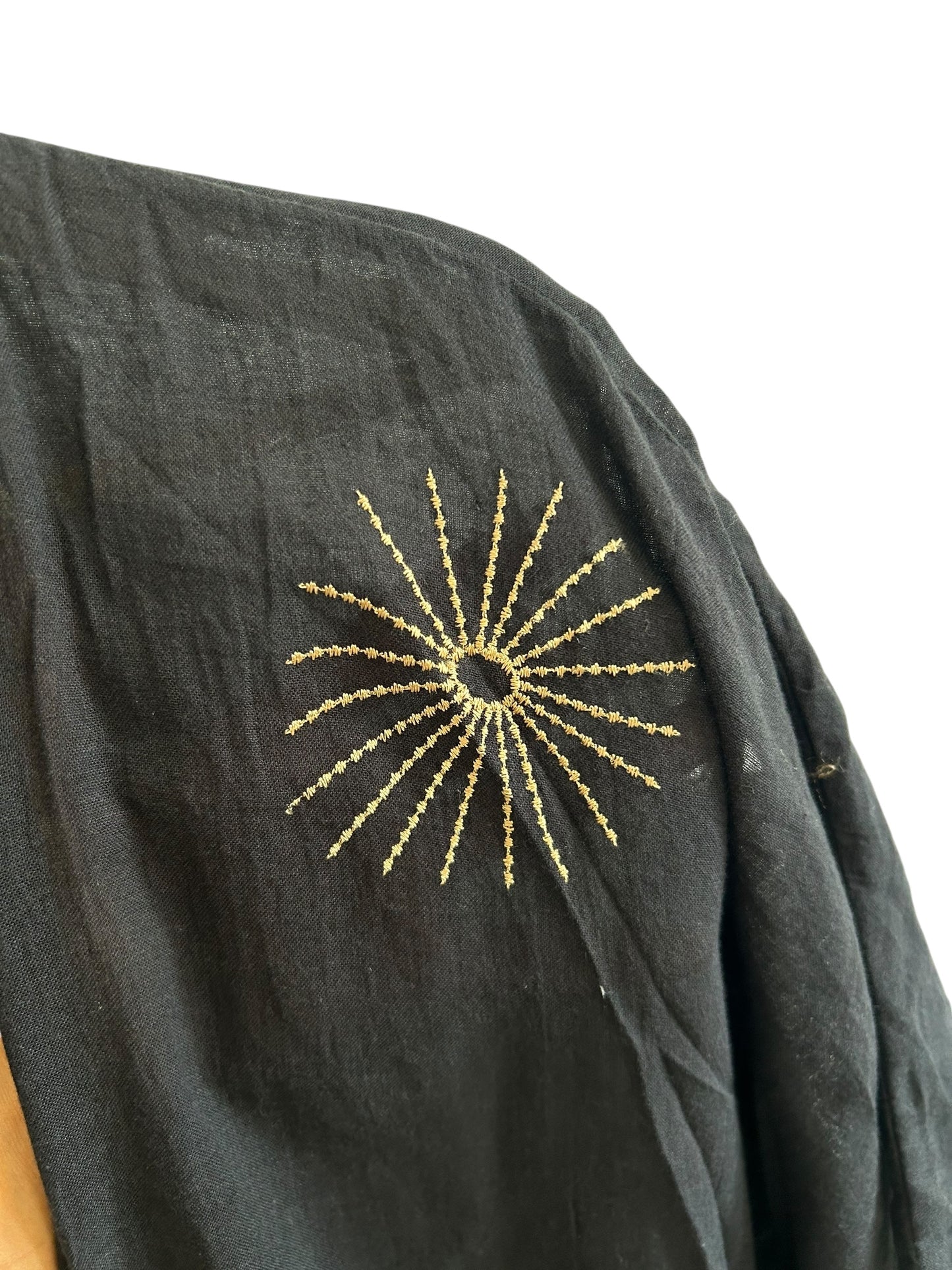 Black Embroidered Kaftan