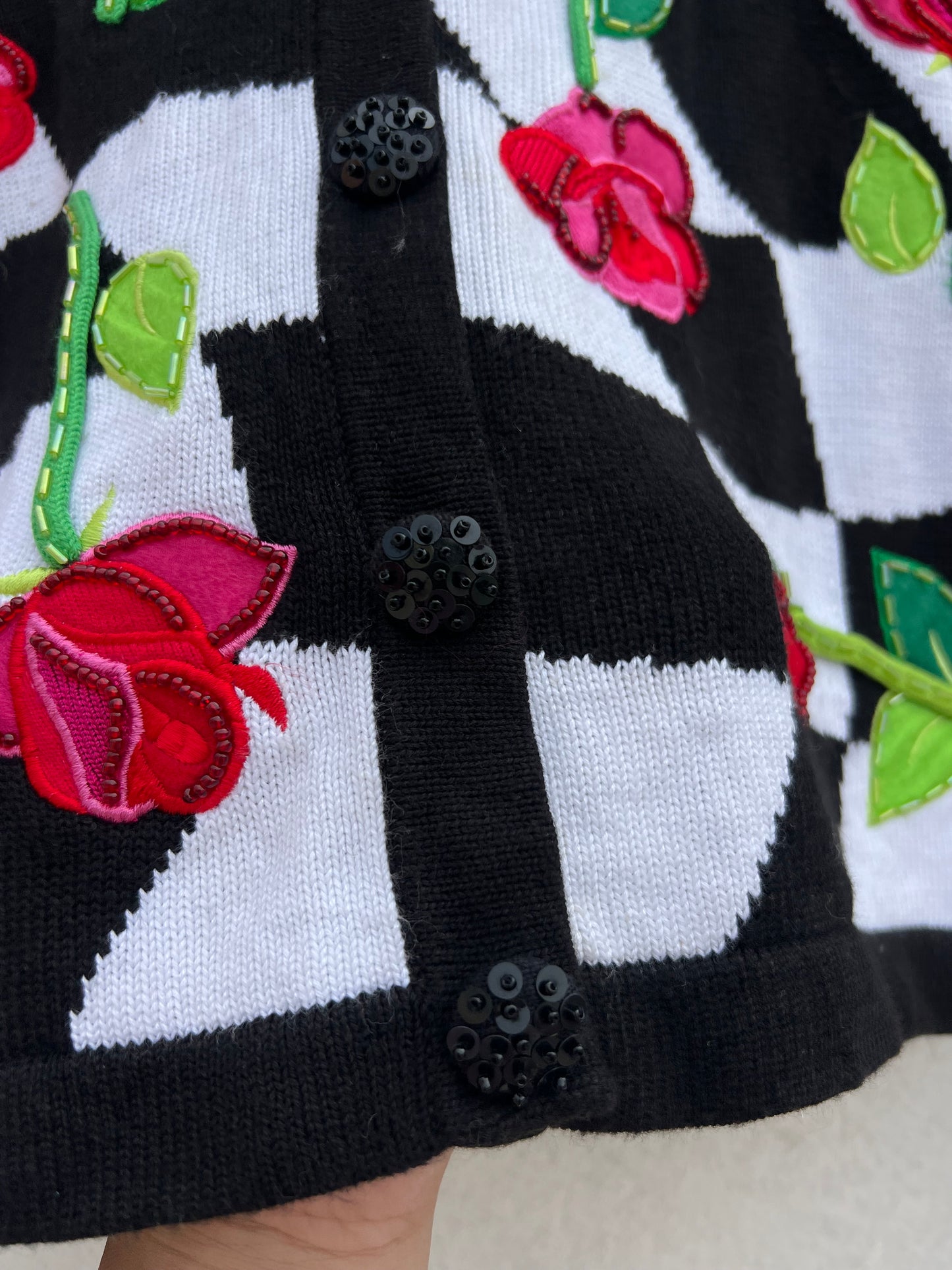Rose Beaded Sweater