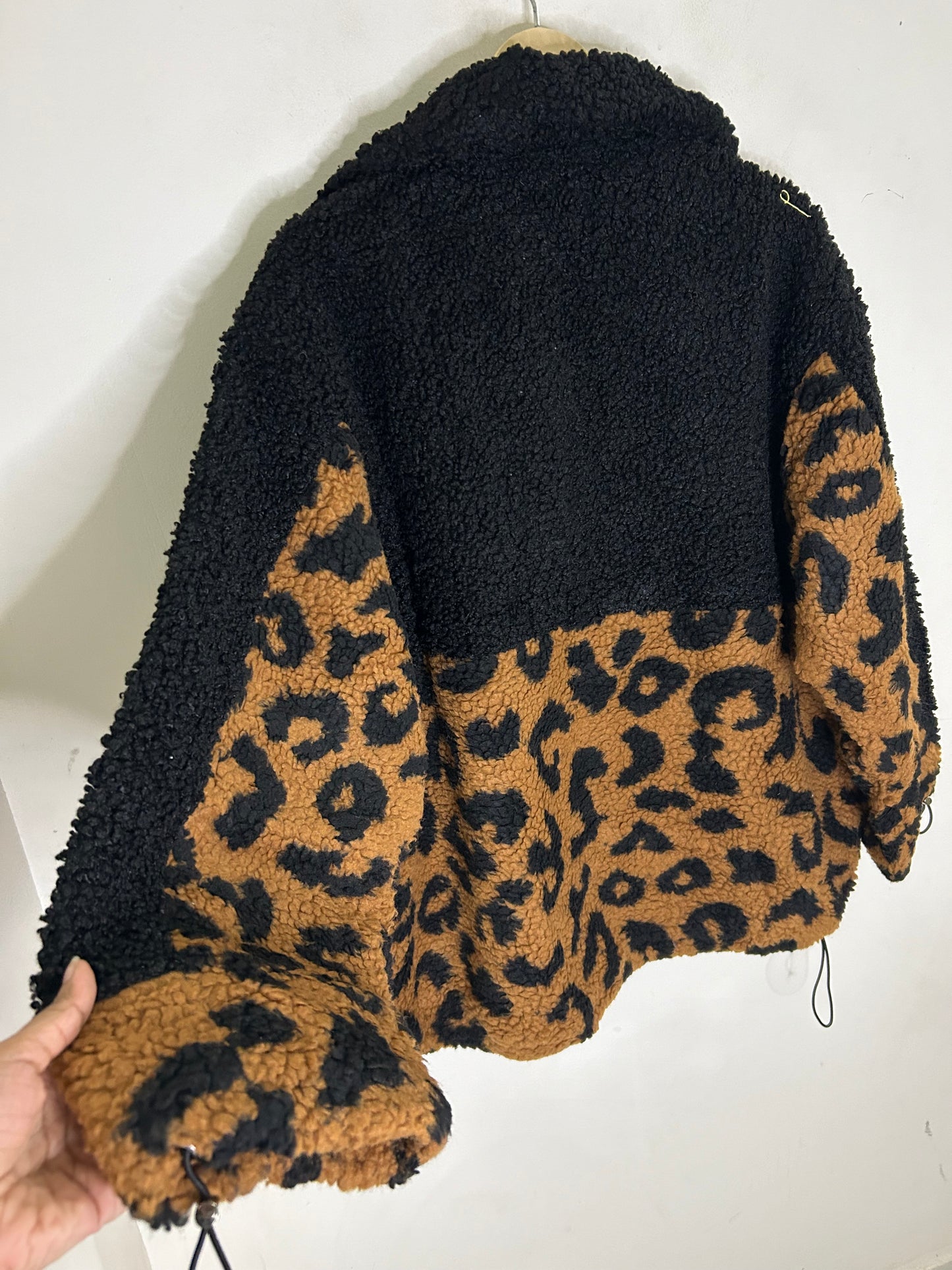 Furry Leopard Print Jacket