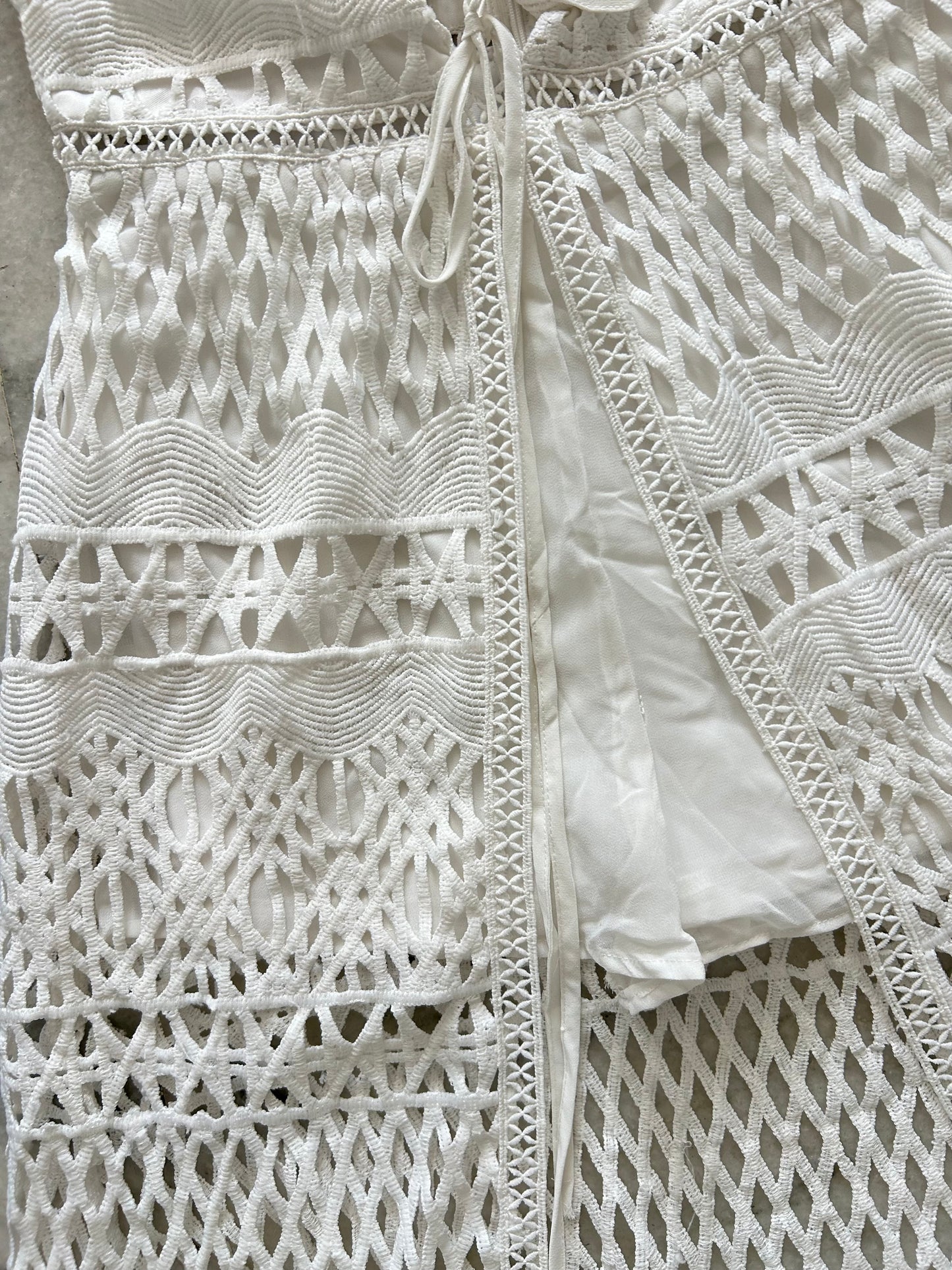 Playsuit with attached shrug
