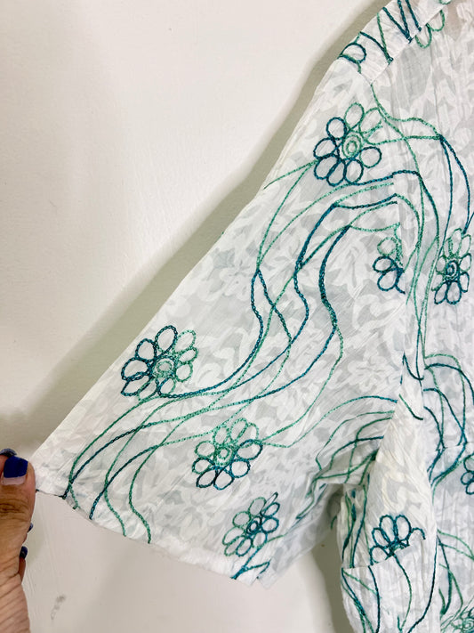 Embroidered Shirt: Chest- 50”