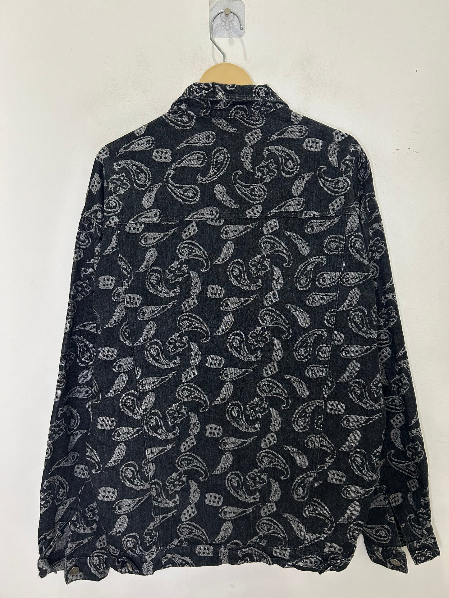 Black Textured Denim Jacket