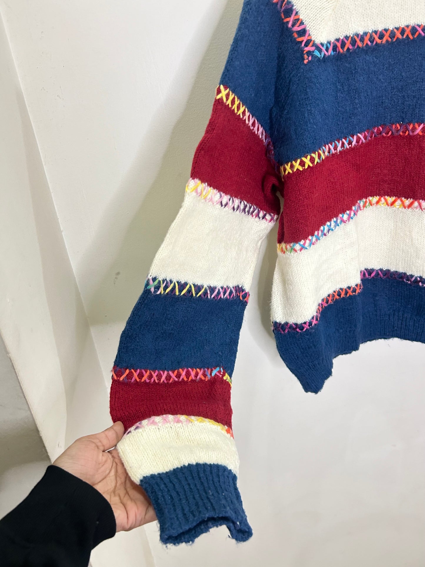 Multicolor Patchy Sweater