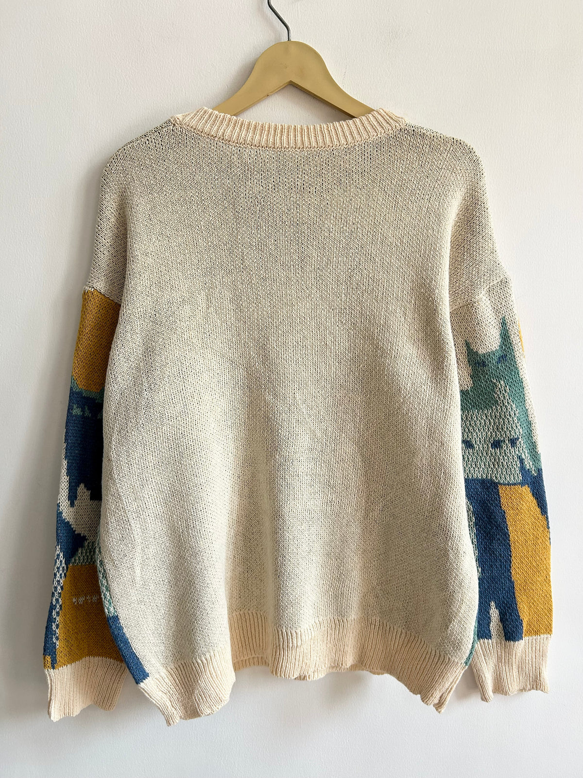 Abstract Cats Knit Sweater