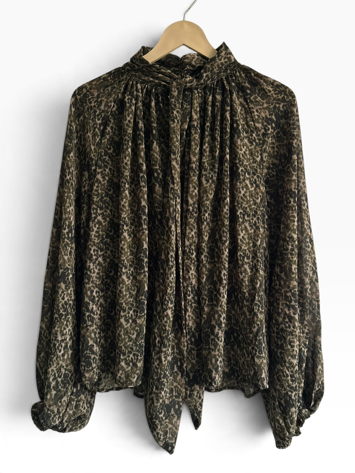 Leopard Scarf Top