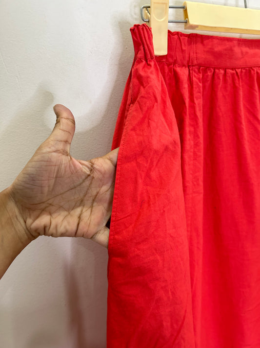 Cotton Balloon Skirt (with Pockets)