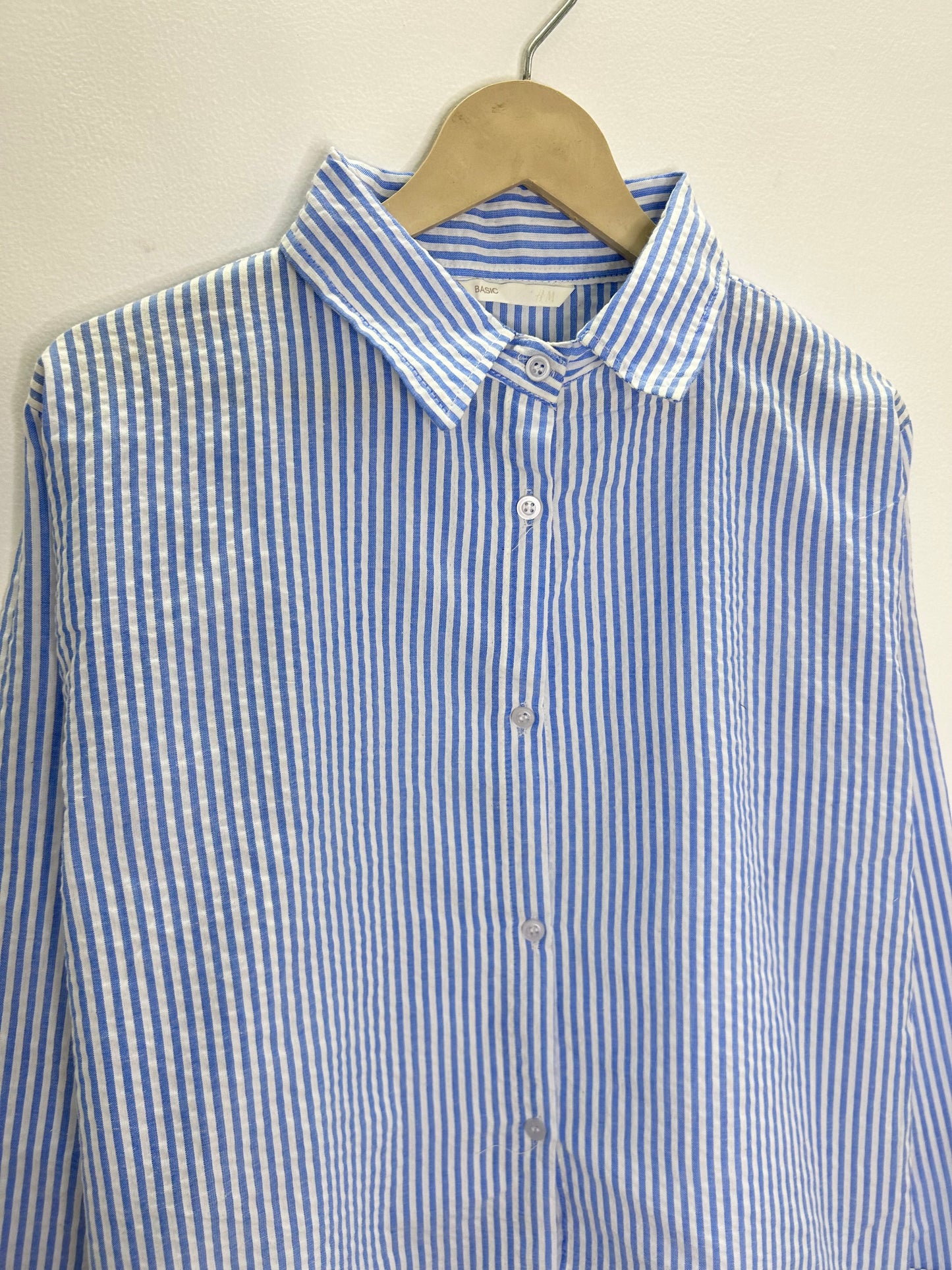 Cotton Blue Striped Shirt