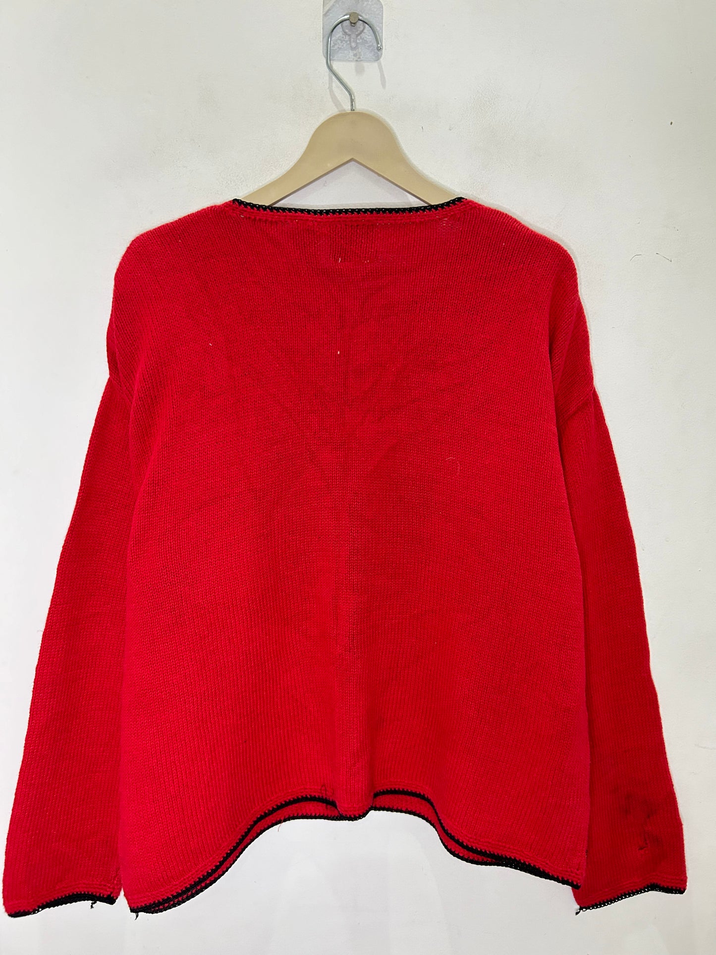 Red Embellished Sweater