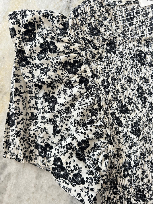 Floral Shirred Top