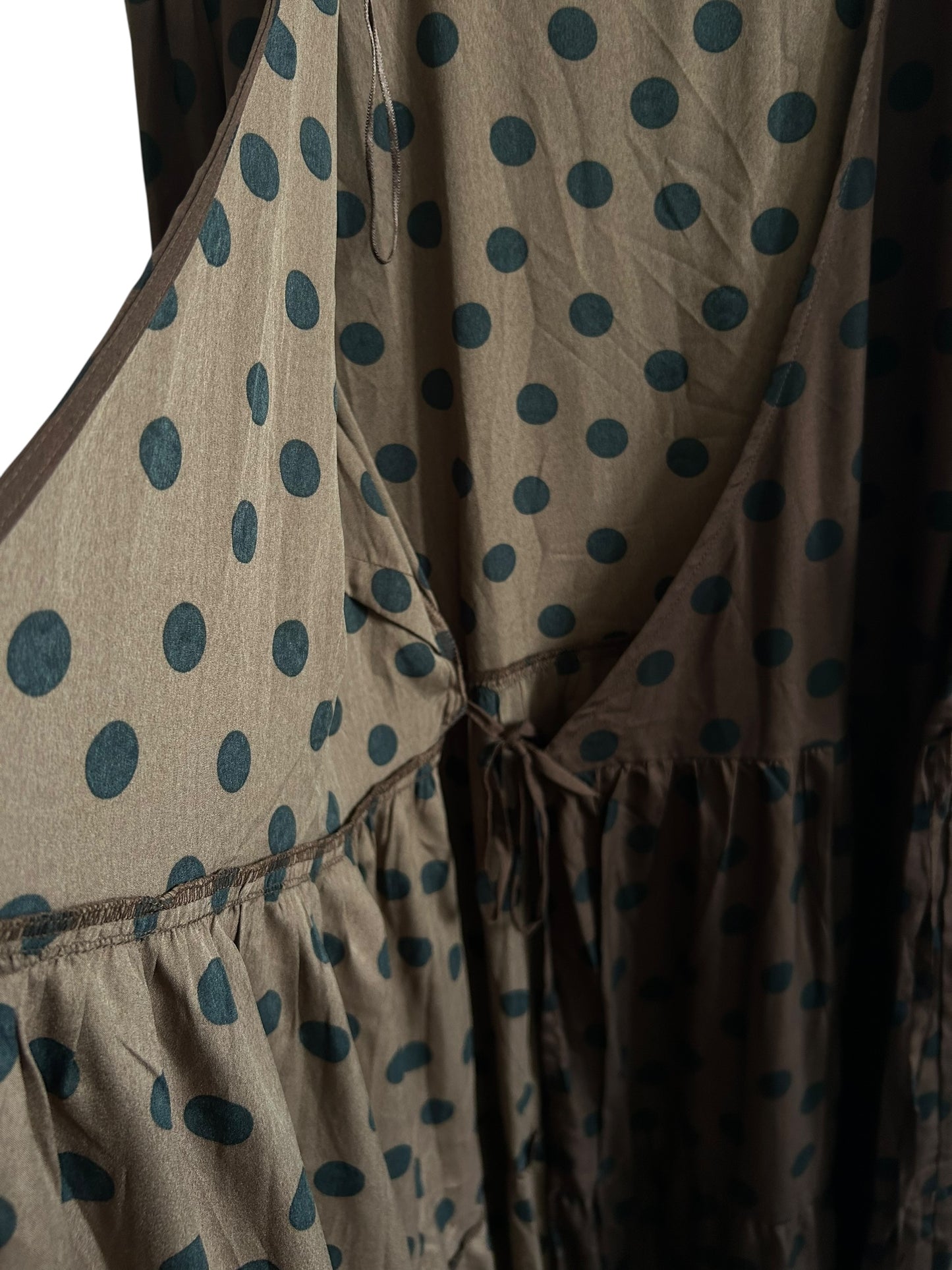 NEW LOOK Brown Polka Wrap Dress