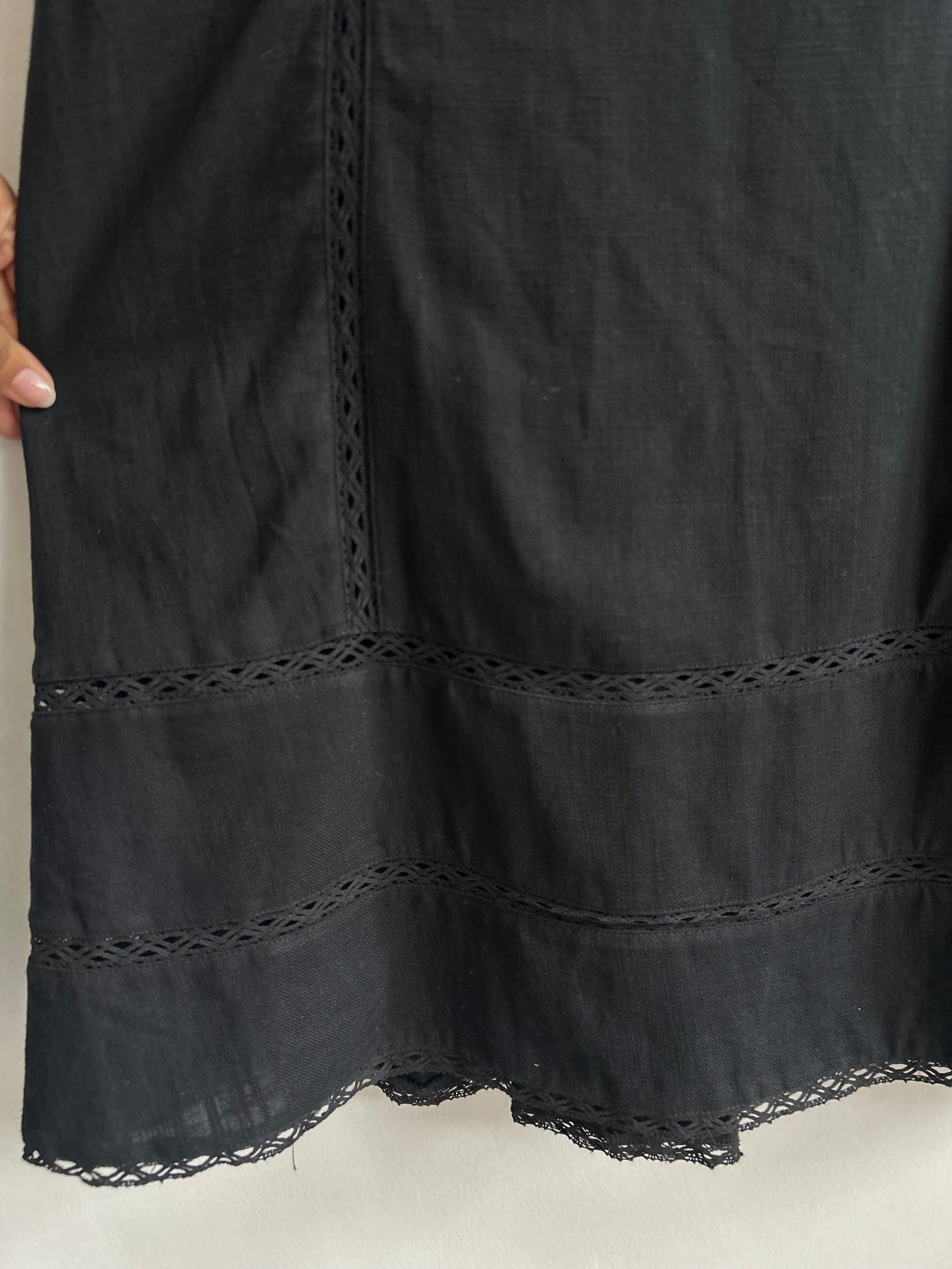 Cotton Black Skirt
