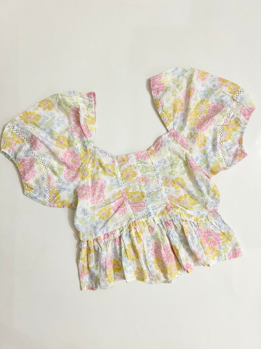 Peplum Floral Top