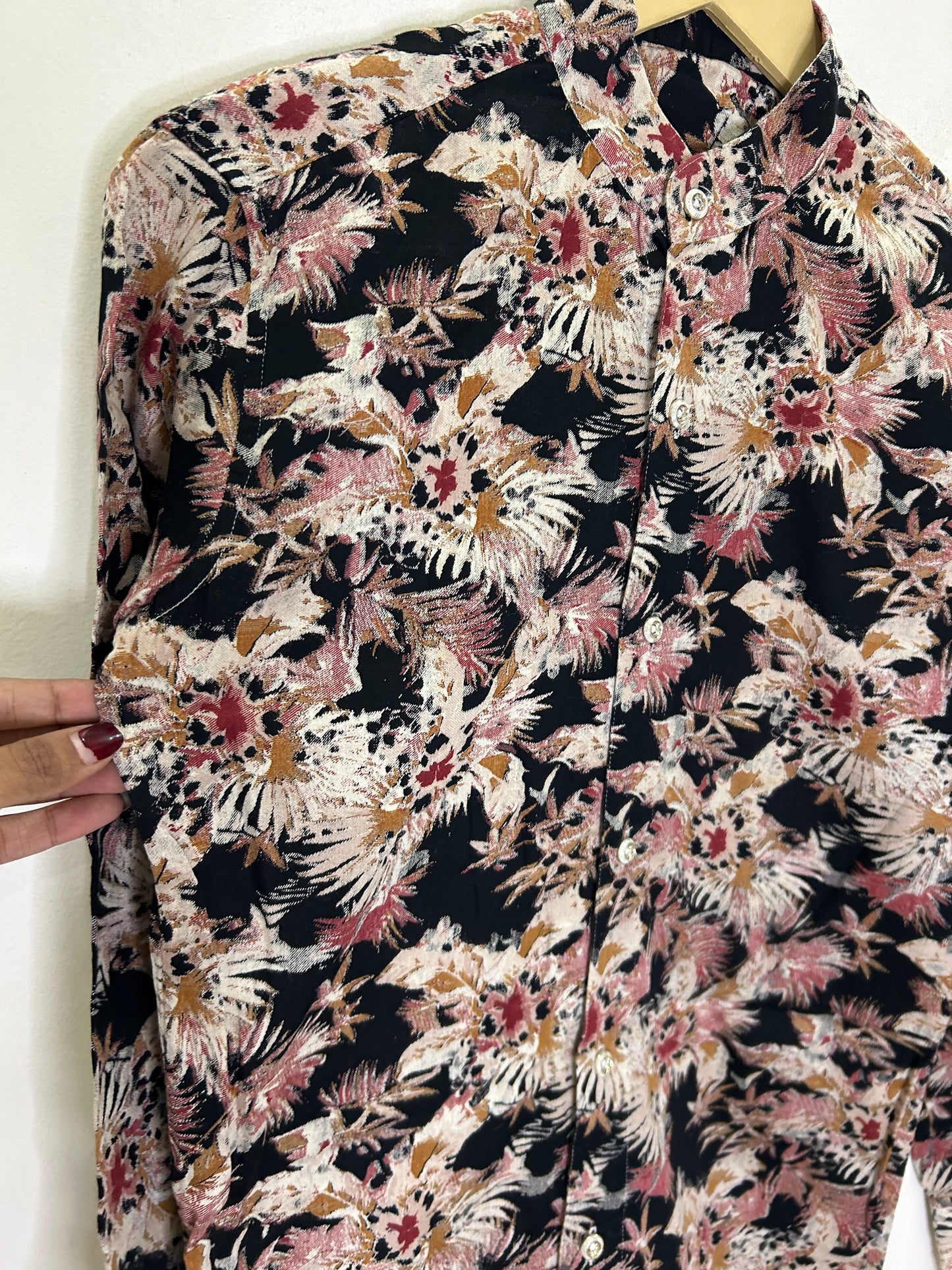 Swan Print Cotton Shirt