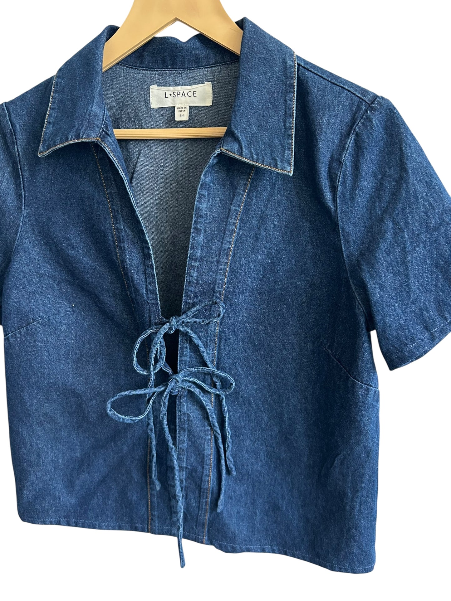 Denim Knot Top