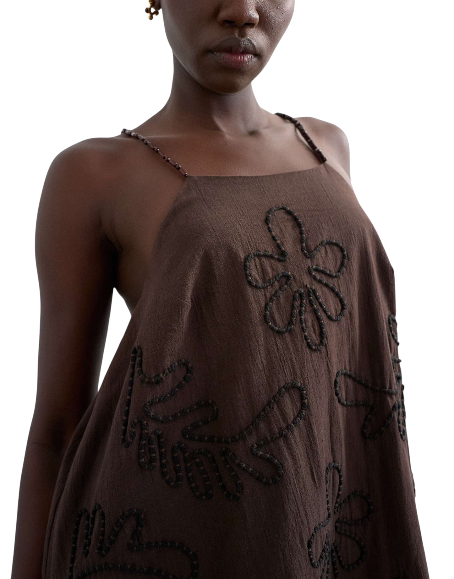 ASOS Brown Cotton Strappy Dress