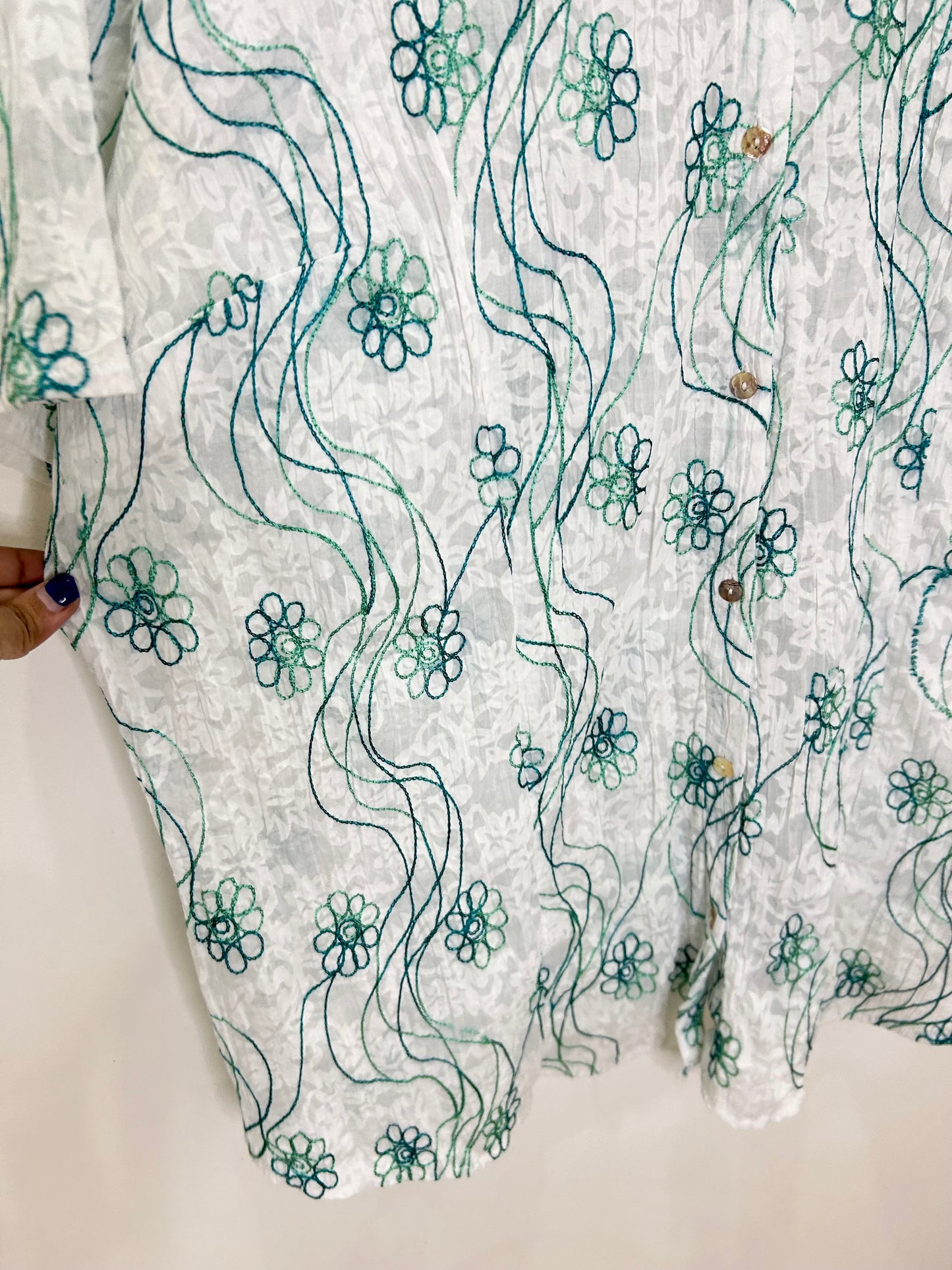 Embroidered Shirt: Chest- 50”
