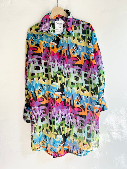 Letter Print Shirt 50”