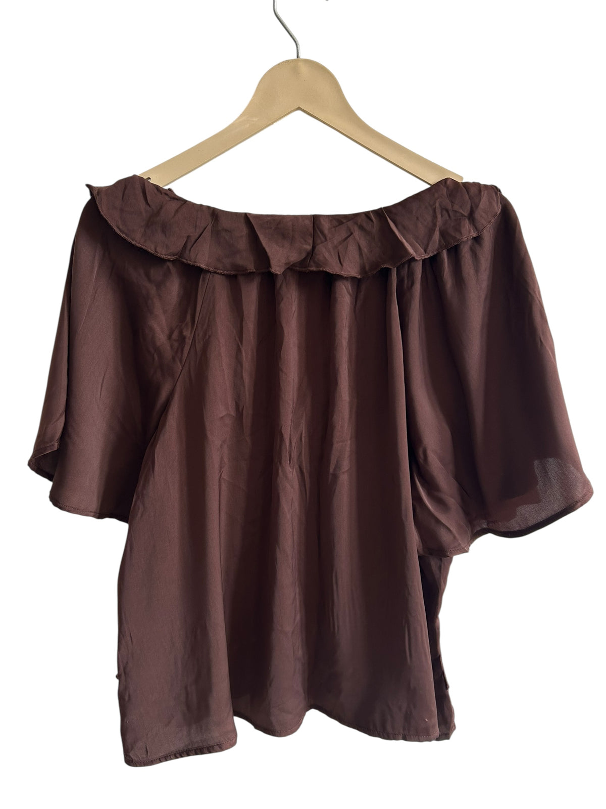 Ruffle Brown Top