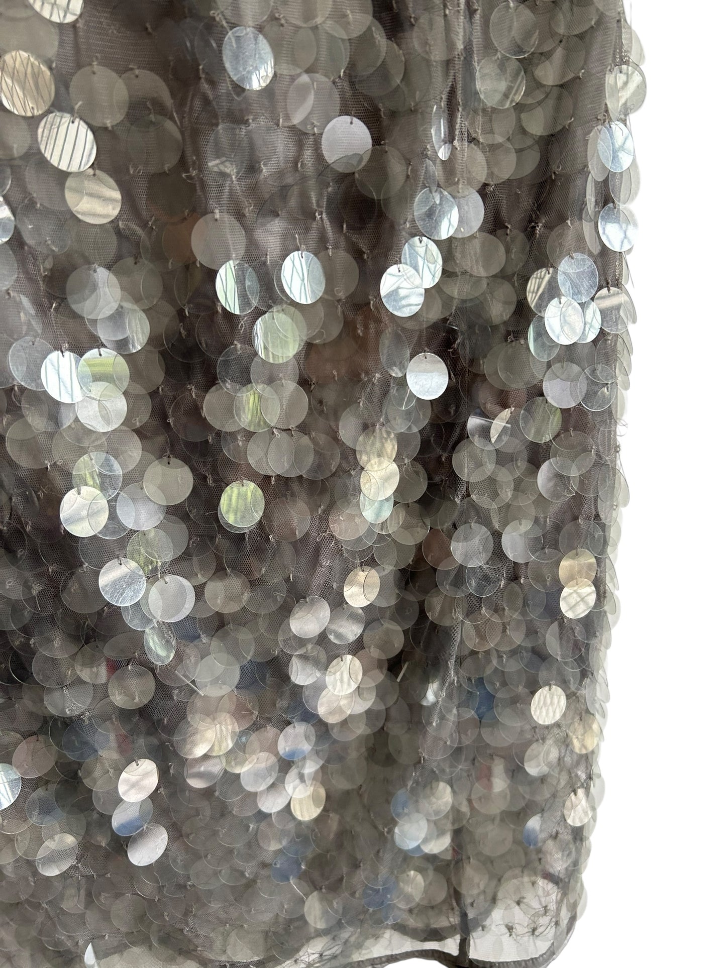 Grey Sequined Skirt
