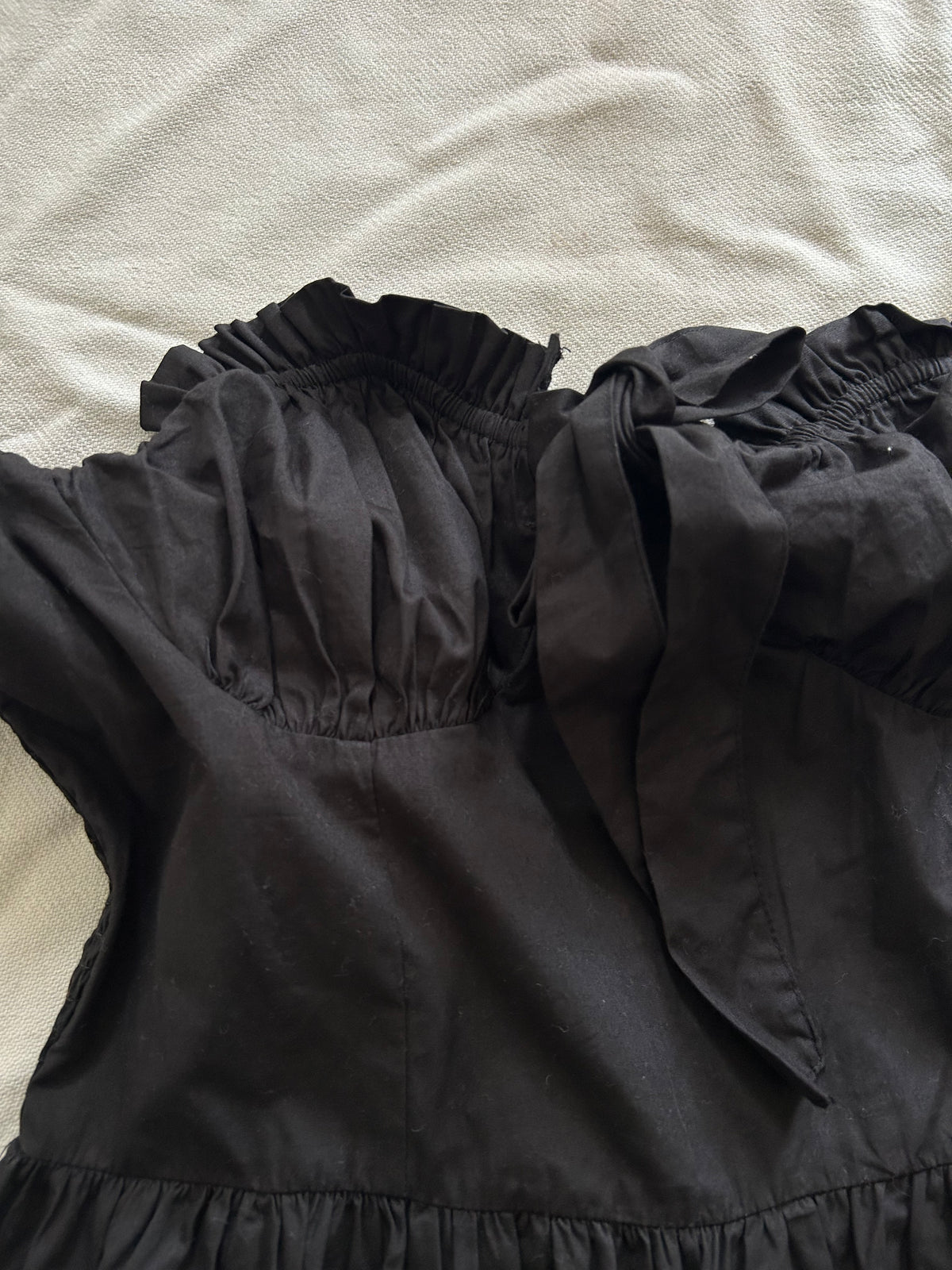 Black Off Shoulder Dress: 44”