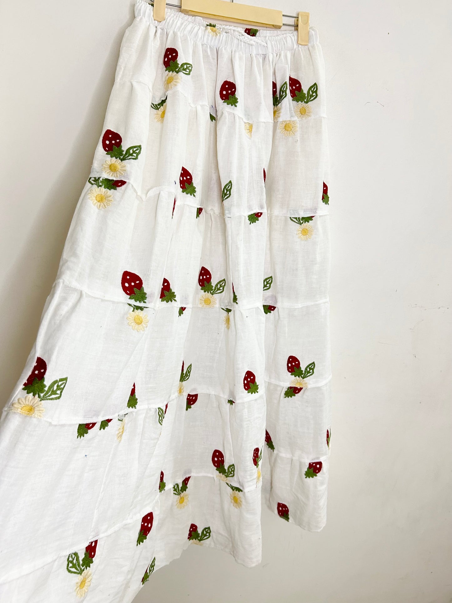 Strawberry Cotton Skirt