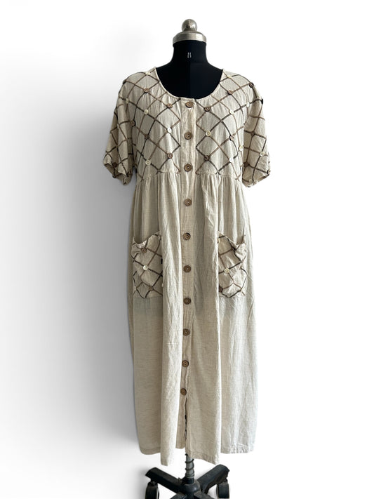 Button Cotton Dress