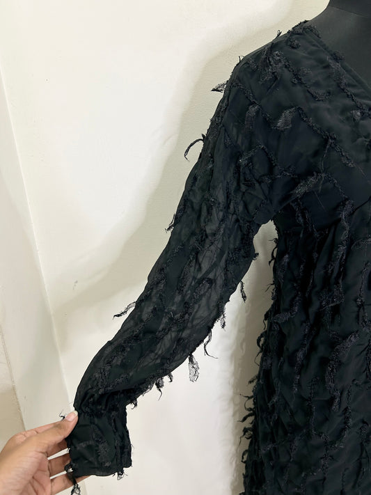 Textured Black Dress