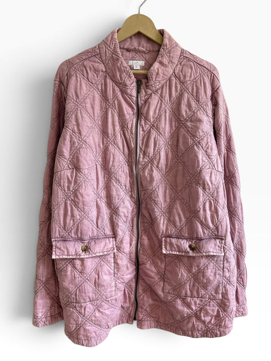 Mauve Quilted Jacket: 52”