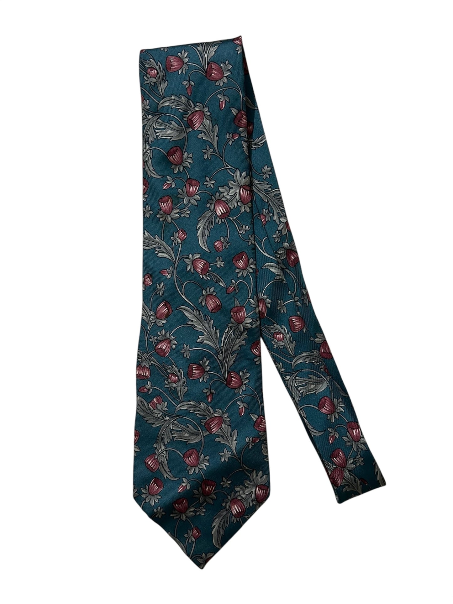 Vintage Floral Teal Tie
