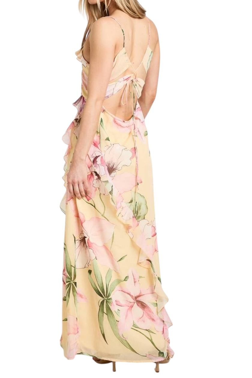 BOOHOO Ruffle Floral Dress