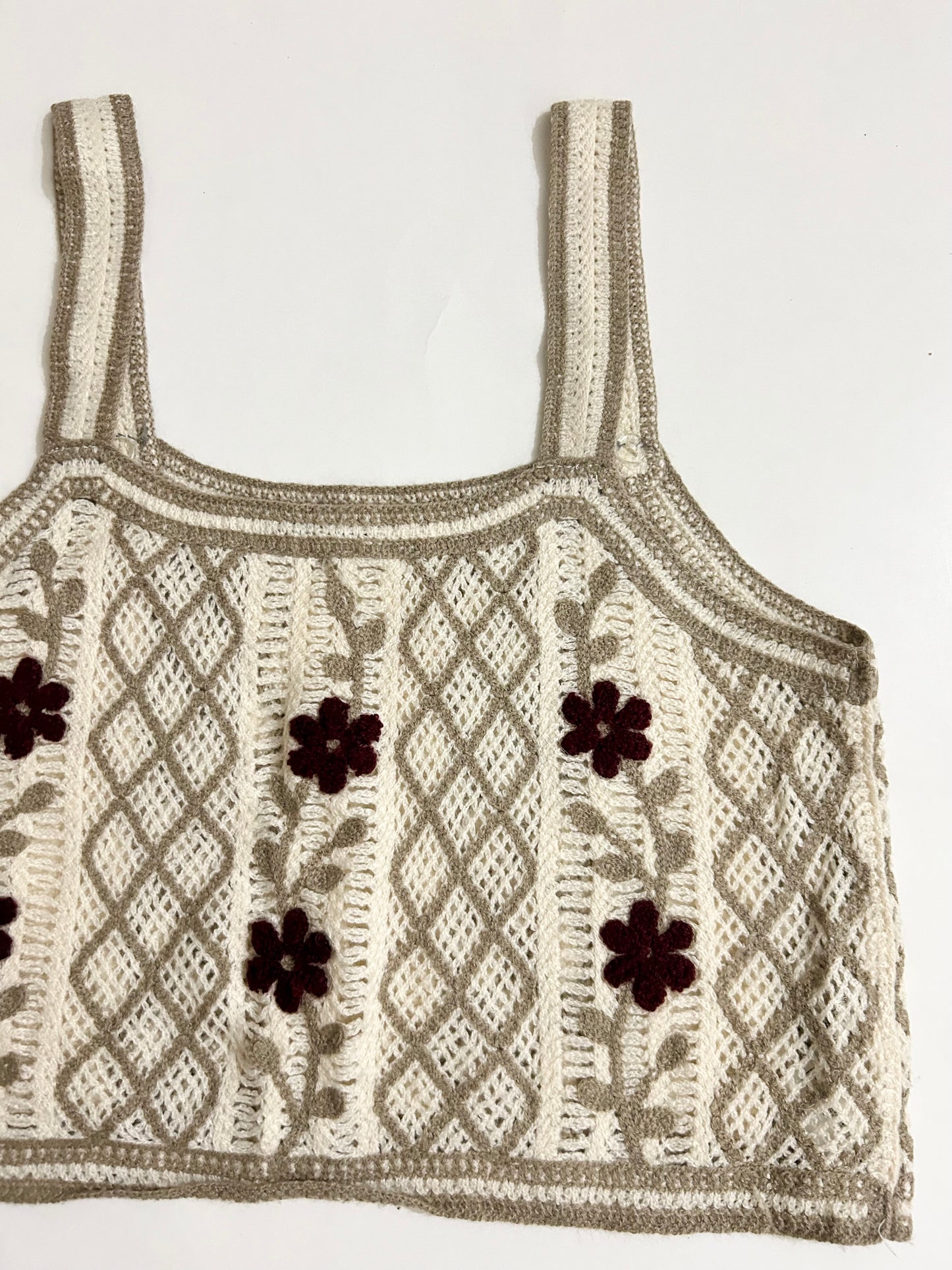 Beige Crochet Top