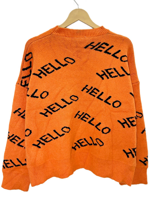 Orange Hello Sweater