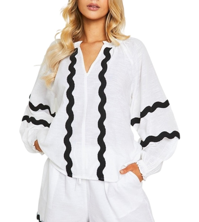 Boohoo White Cotton Top