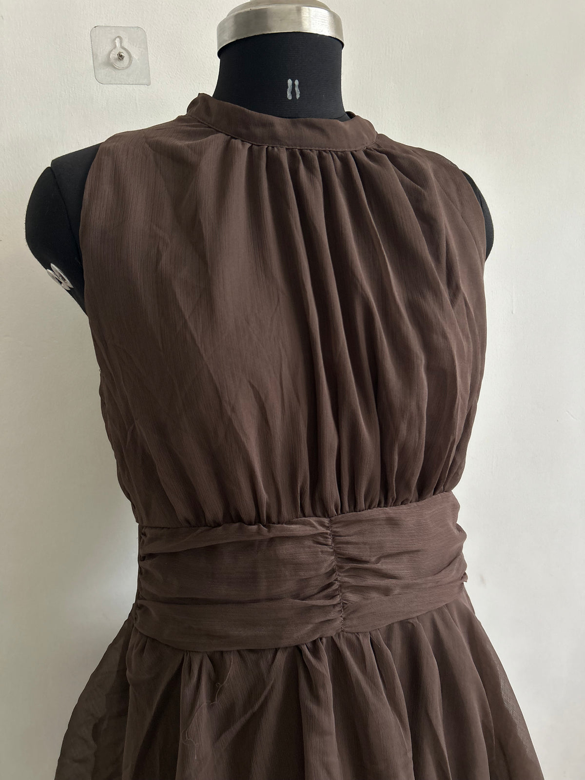 Brown Ruffle Dress: 42”