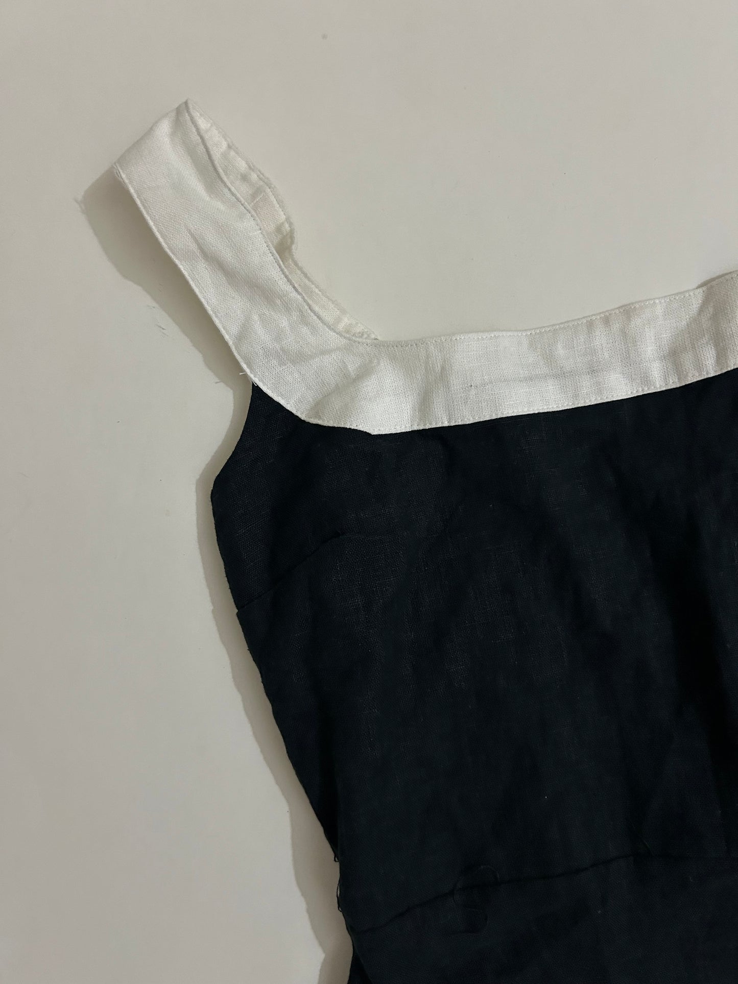 Linen Blend Strap Dress