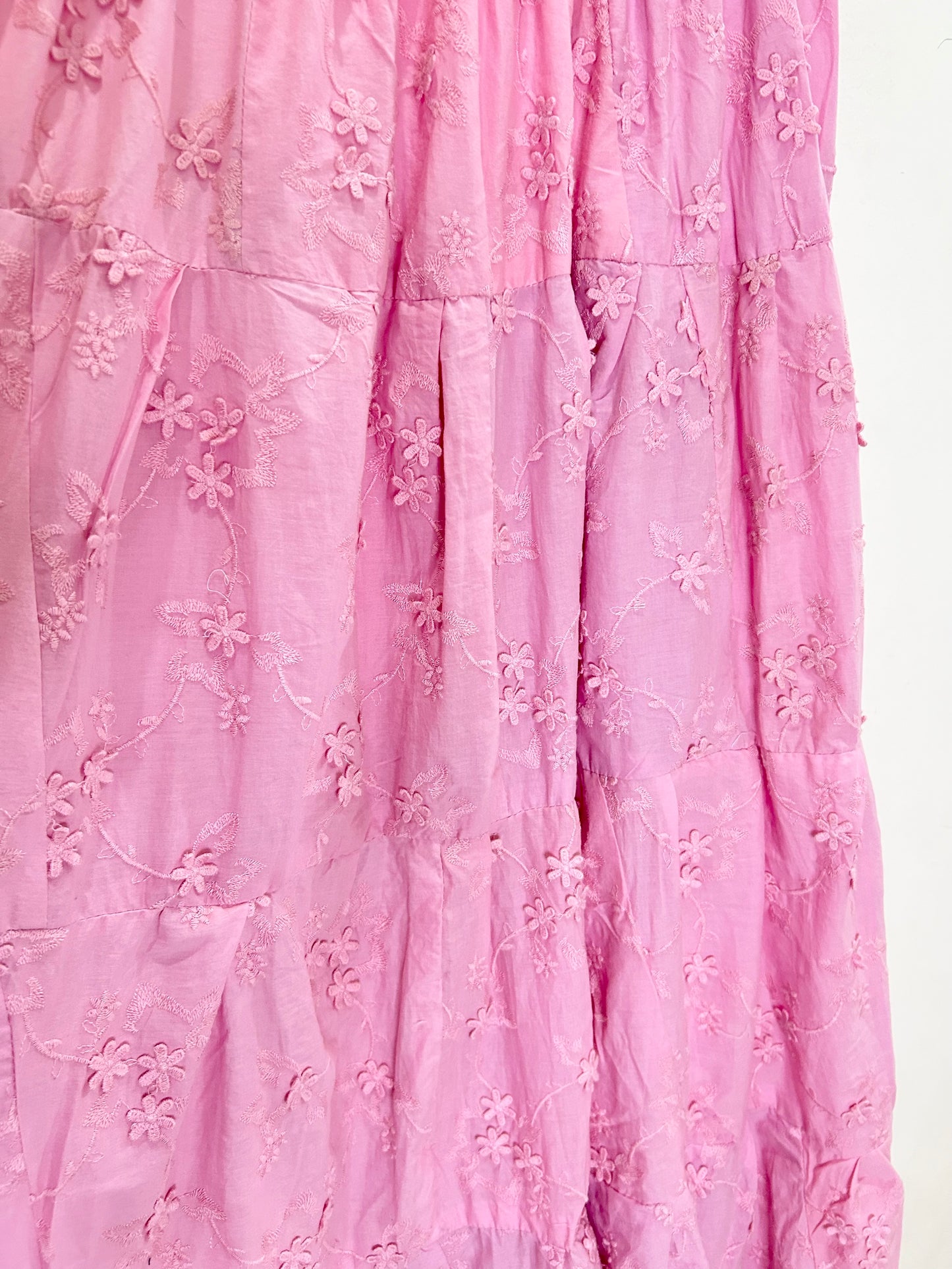 Cotton Pink Floral Skirt