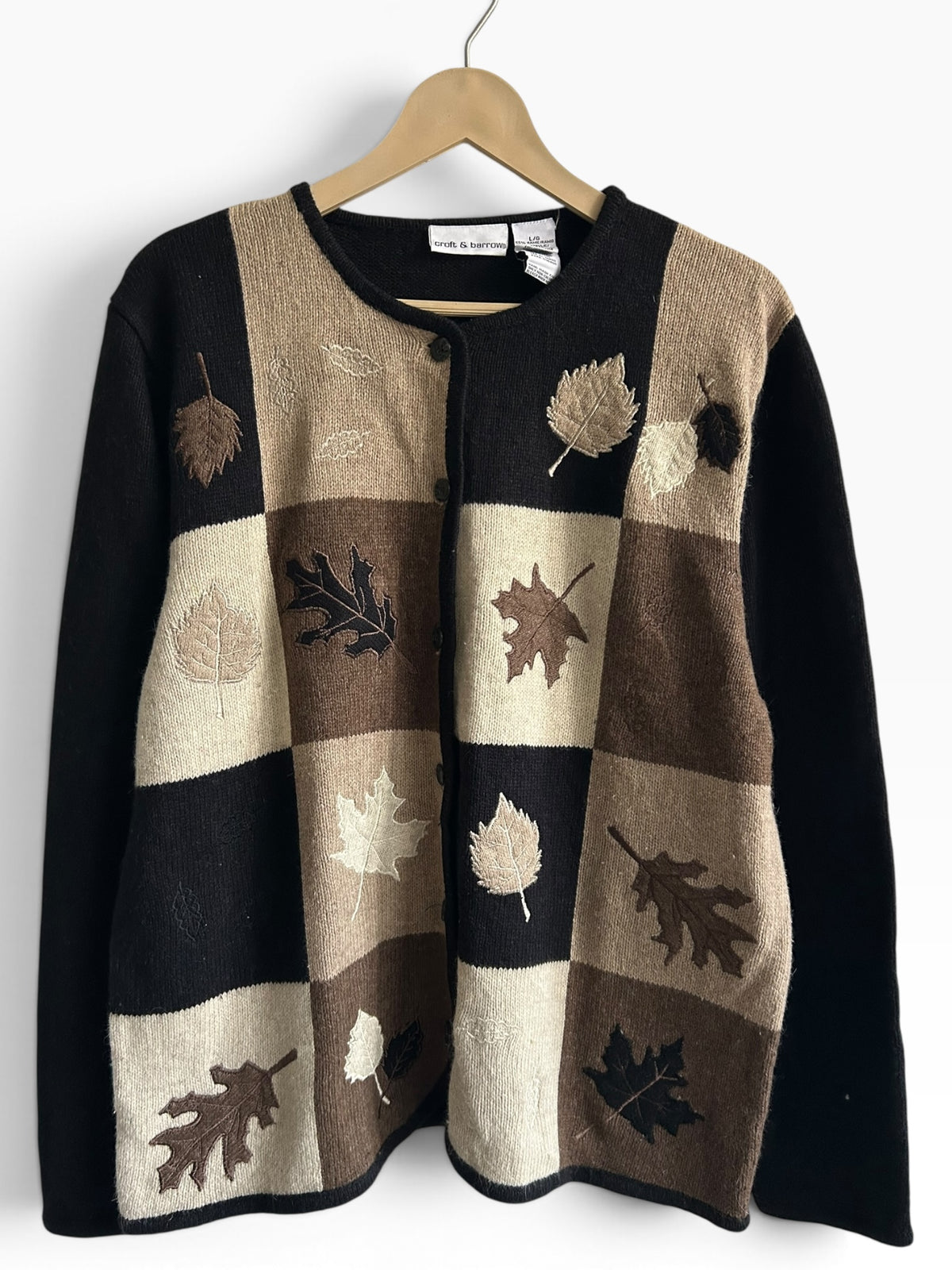 Autumn Leaf Patchwork Cardigan