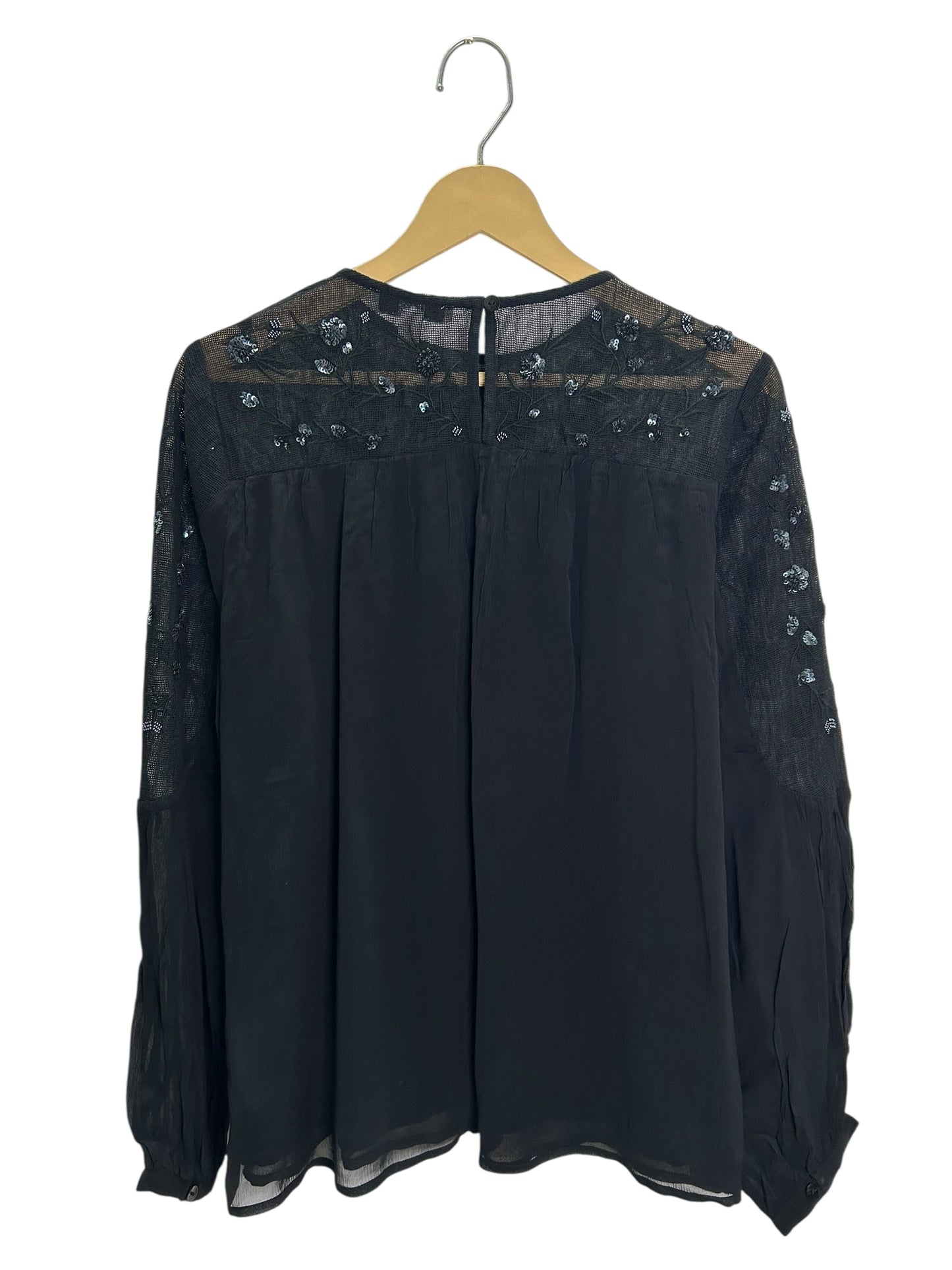 Embellished Mesh Top