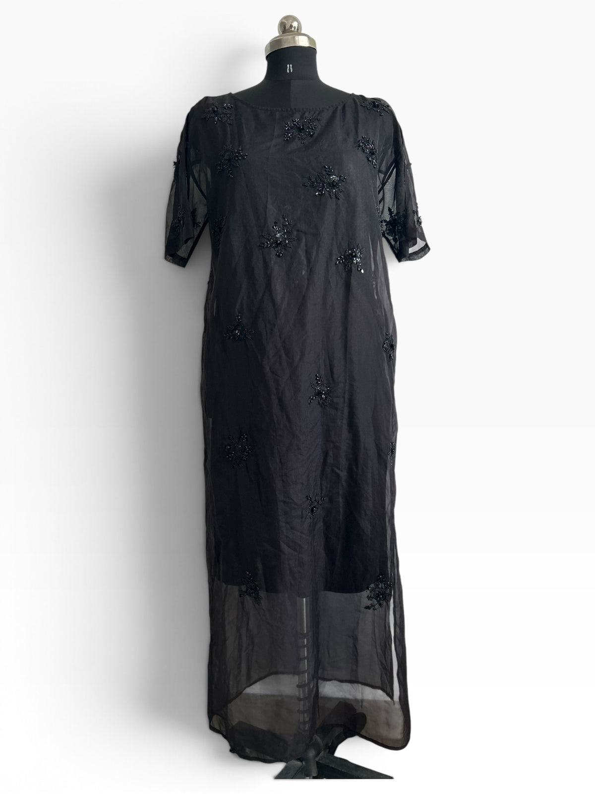 Embellished Sheer Dress