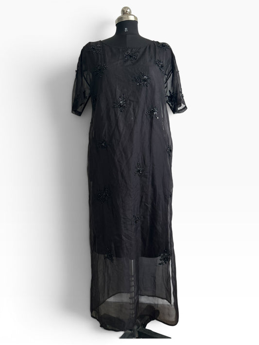 Embellished Sheer Dress:40”