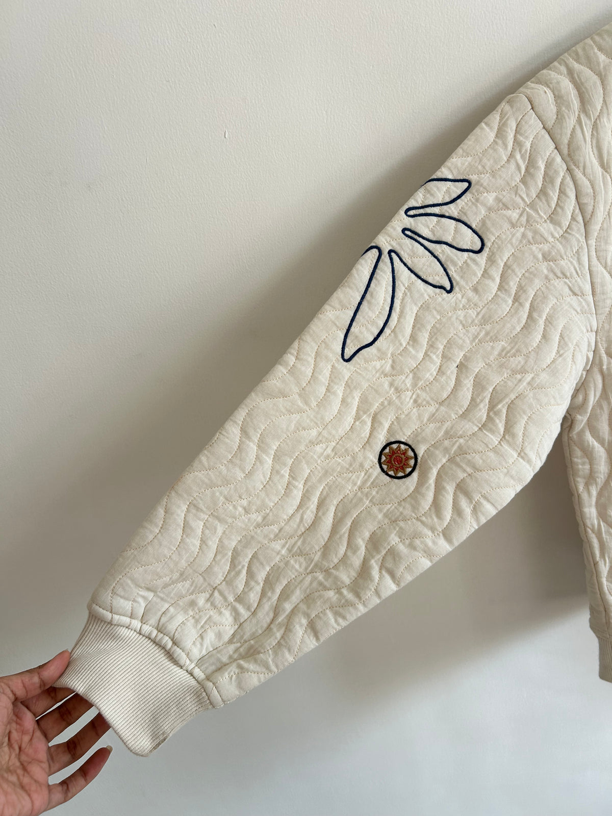 Quilted Embroidery Sweatshirt: 46”