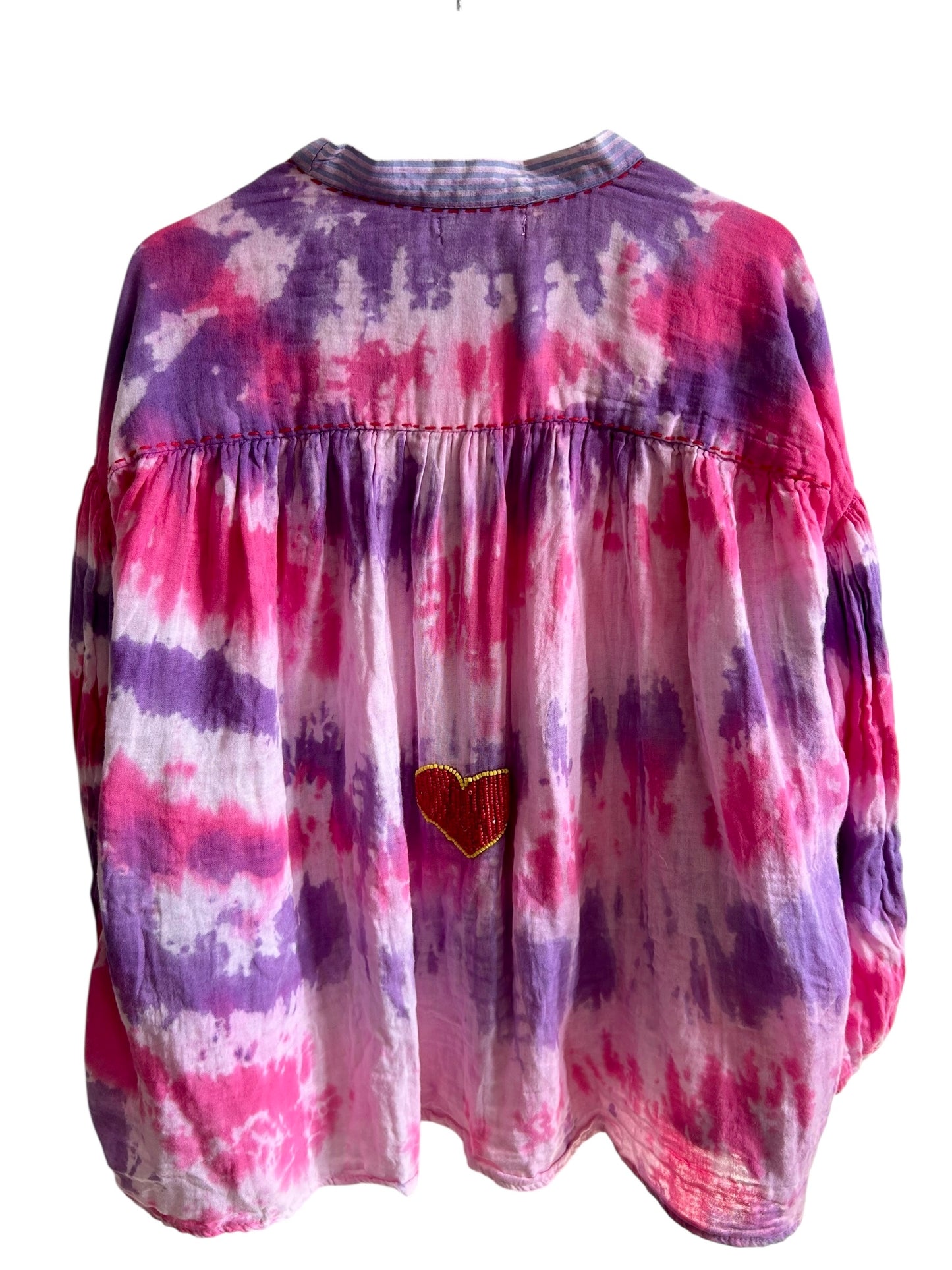 Tie & Dye Embroidered Top