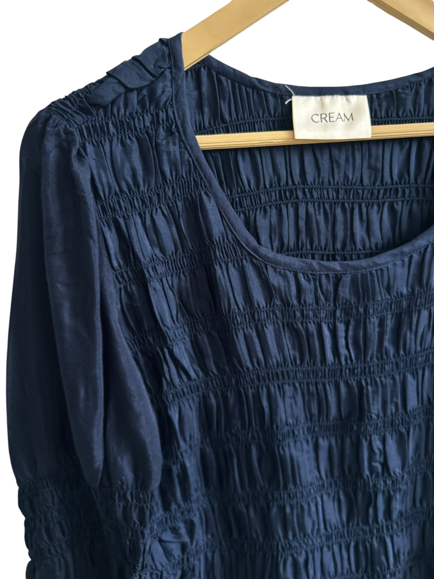 Blue Ruched Top