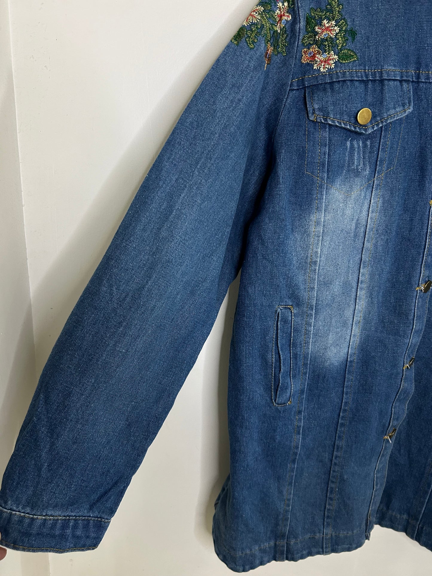 Shoulder Pattern Denim Shirt/ Jacket
